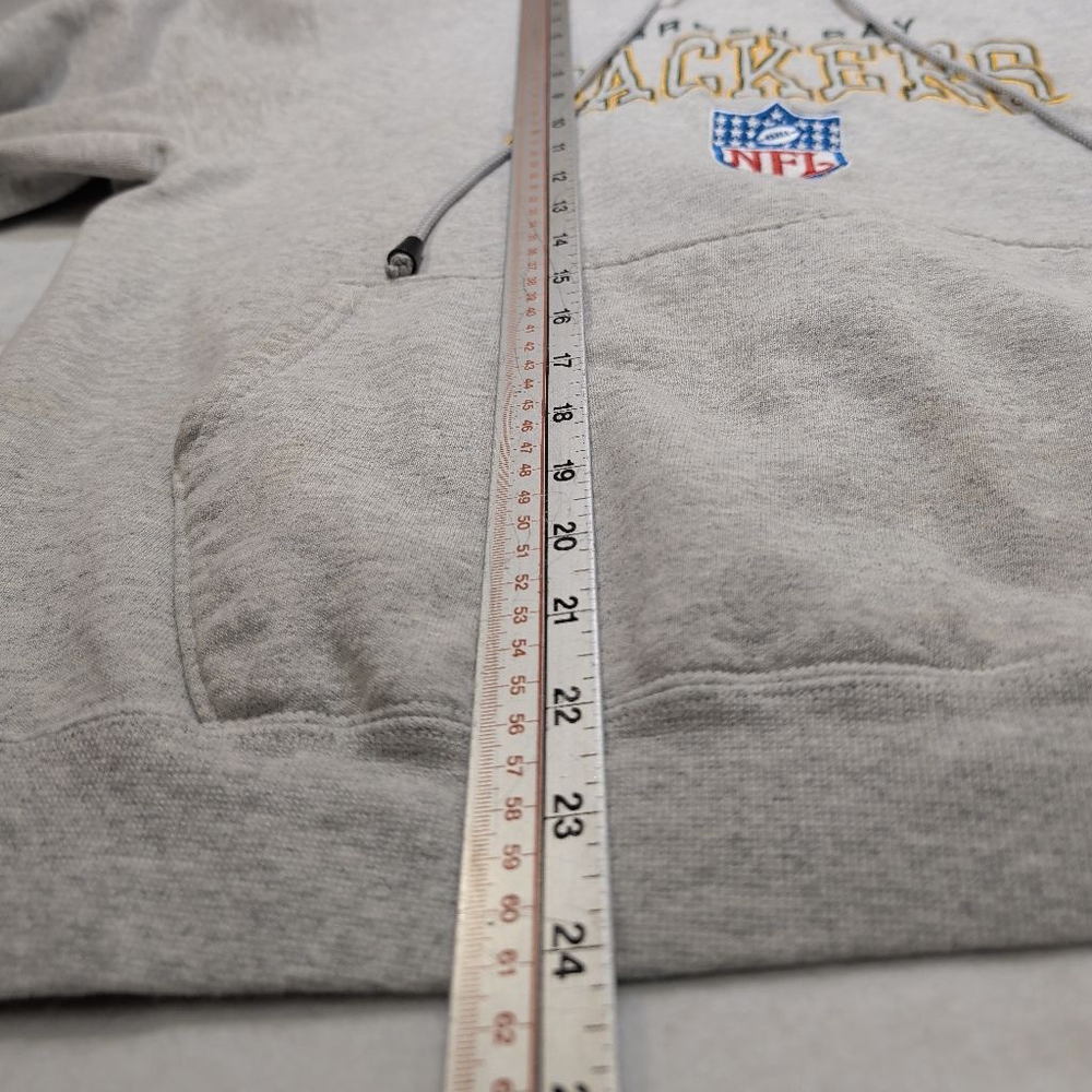 Men's Champion Green Bay Packers Gray Hoodie L - Picture 11 of 13